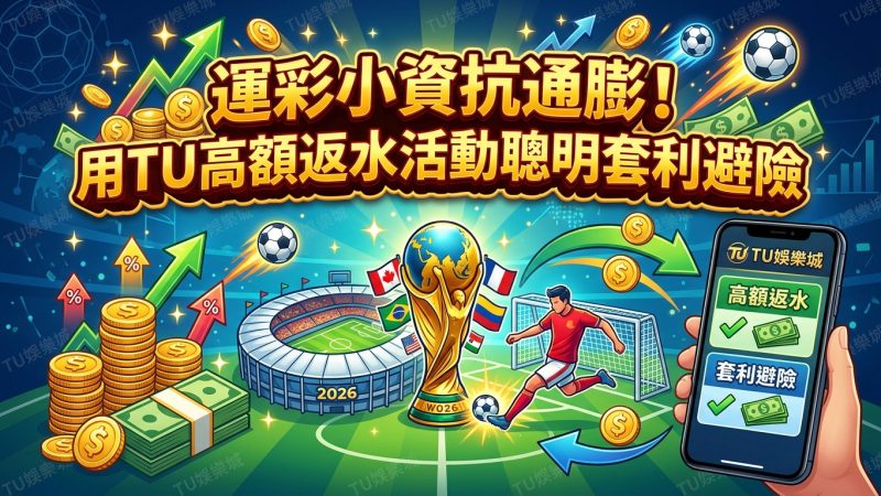 運彩小資抗通膨！2026世界盃用TU高額返水活動聰明套利避險
