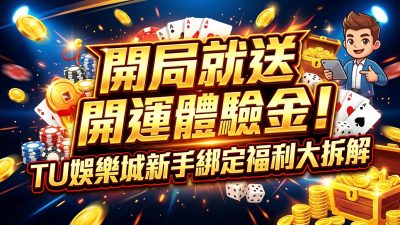 開局就送開運體驗金！TU娛樂城新手綁定福利大拆解