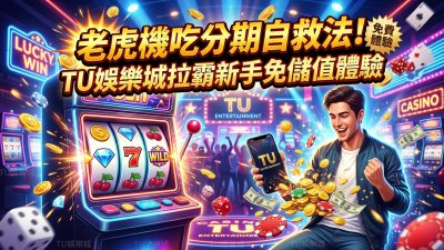 老虎機吃分期自救法！TU娛樂城拉霸新手免儲值體驗