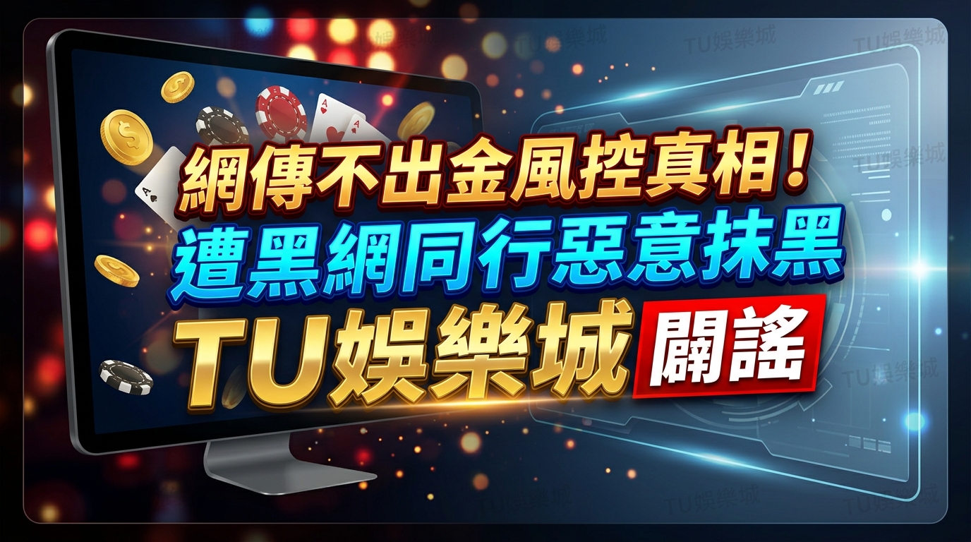 網傳不出金風控真相！TU娛樂城遭黑網同行惡意抹黑闢謠