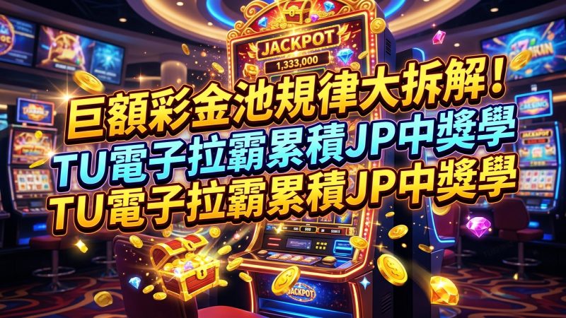 巨額彩金池規律大拆解！TU電子拉霸累積JP中獎學