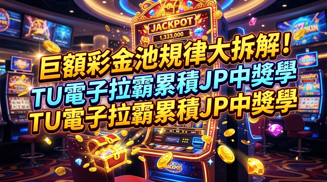 巨額彩金池規律大拆解！TU電子拉霸累積JP中獎學