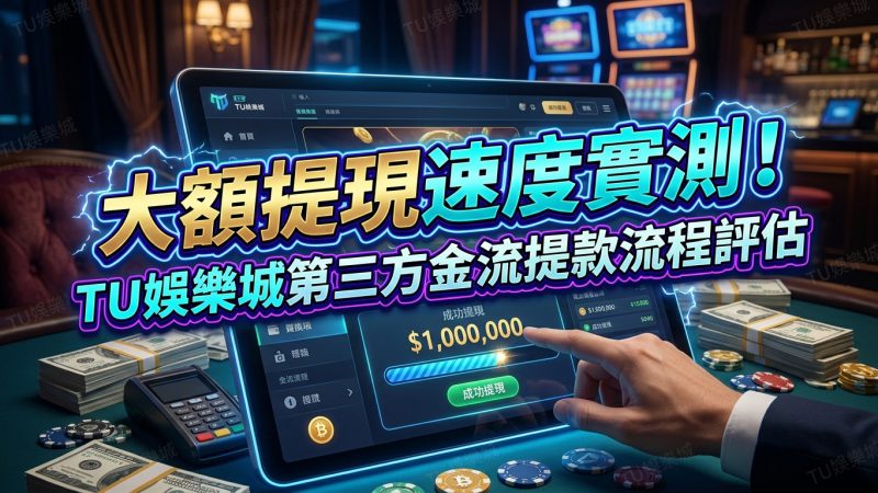 大額提現速度實測！TU娛樂城第三方金流提款流程評估